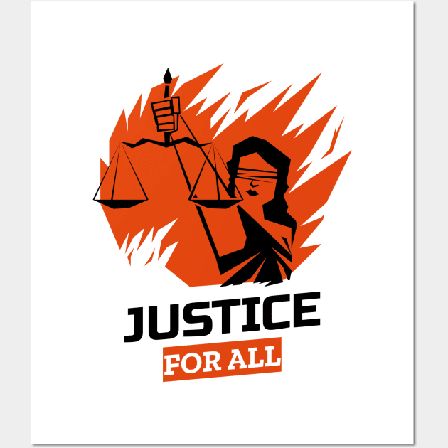 Justice for All Power to the People Wall Art by Naumovski